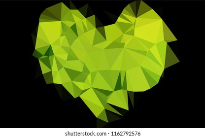 Light Green vector hexagon mosaic template. A vague abstract illustration with gradient. The completely new template can be used for your brand book.