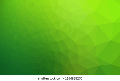 Light Green vector hexagon mosaic cover. Creative illustration in halftone style with gradient. The completely new template can be used for your brand book.