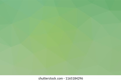 Light Green vector hexagon mosaic texture. Creative geometric illustration in Origami style with gradient. A completely new template for your business design.
