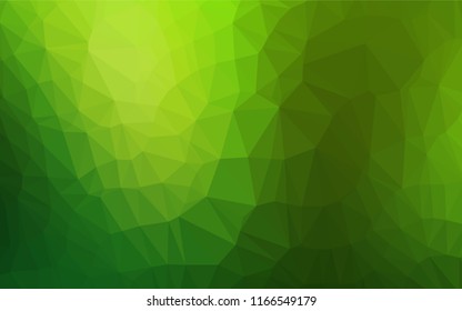 Light Green vector hexagon mosaic template. Glitter abstract illustration with an elegant design. The polygonal design can be used for your web site.