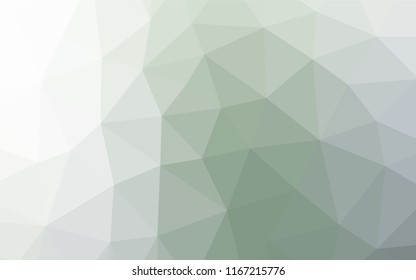 Light Green vector hexagon mosaic template. An elegant bright illustration with gradient. The template can be used as a background for cell phones.
