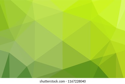Light Green vector hexagon mosaic cover. A vague abstract illustration with gradient. The textured pattern can be used for background.