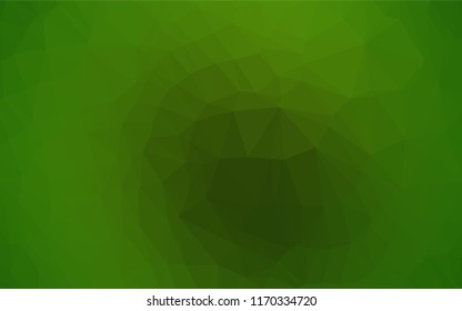 Light Green vector hexagon mosaic template. Shining colored illustration in a Brand new style. The polygonal design can be used for your web site.