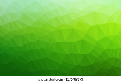 Light Green vector hexagon mosaic texture. Shining colored illustration in a Brand new style. A completely new design for your business.
