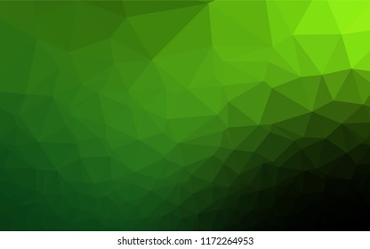 Light Green vector hexagon mosaic cover. Creative illustration in halftone style with gradient. Brand new style for your business design.
