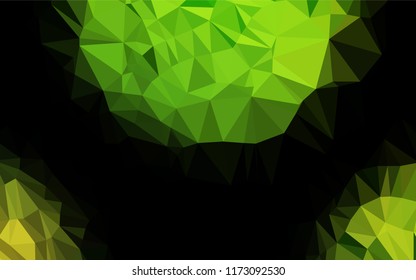 Light Green vector hexagon mosaic template. Colorful abstract illustration with gradient. Brand new style for your business design.