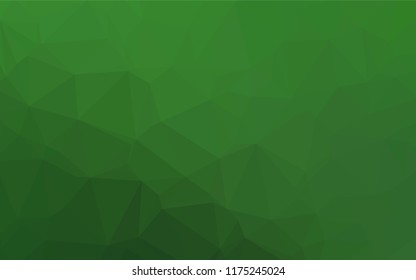 Light Green vector hexagon mosaic cover. Shining colored illustration in a Brand new style. The best triangular design for your business.