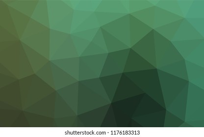 Light Green vector hexagon mosaic template. Modern geometrical abstract illustration with gradient. A new texture for your design.