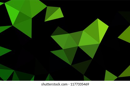Light Green vector hexagon mosaic texture. Creative geometric illustration in Origami style with gradient. The elegant pattern can be used as part of a brand book.