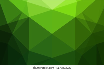 Light Green vector hexagon mosaic texture. Glitter abstract illustration with an elegant design. The elegant pattern can be used as part of a brand book.