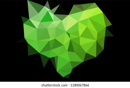 Light Green vector hexagon mosaic cover. Glitter abstract illustration with an elegant design. The textured pattern can be used for background.