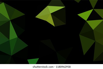 Light Green vector hexagon mosaic cover. Glitter abstract illustration with an elegant design. Brand new style for your business design.