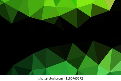Light Green vector hexagon mosaic texture. Creative illustration in halftone style with gradient. The textured pattern can be used for background.