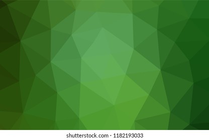 Light Green vector hexagon mosaic texture. Creative geometric illustration in Origami style with gradient. A completely new template for your business design.