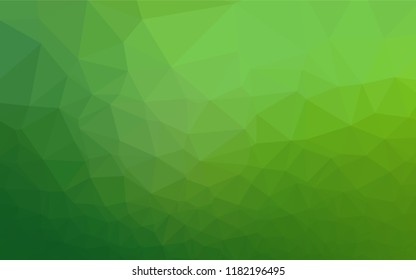 Light Green vector hexagon mosaic template. A sample with polygonal shapes. The completely new template can be used for your brand book.
