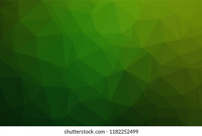 Light Green vector hexagon mosaic cover. Colorful illustration in abstract style with gradient. A new texture for your design.