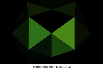 Light Green vector hexagon mosaic template. Colorful illustration in abstract style with gradient. The completely new template can be used for your brand book.