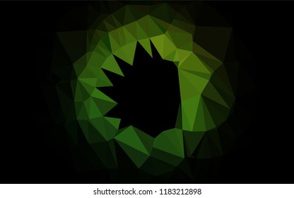 Light Green vector hexagon mosaic template. Shining colored illustration in a Brand new style. The best triangular design for your business.