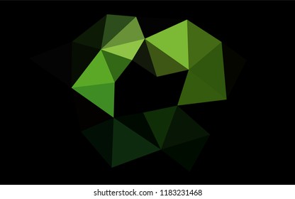 Light Green vector hexagon mosaic template. Modern geometrical abstract illustration with gradient. The textured pattern can be used for background.