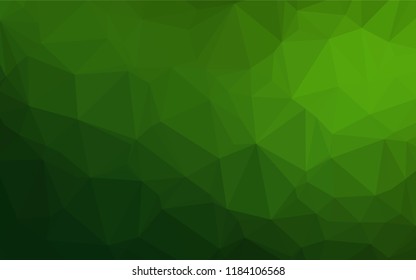 Light Green vector hexagon mosaic cover. Geometric illustration in Origami style with gradient.  A completely new design for your business.