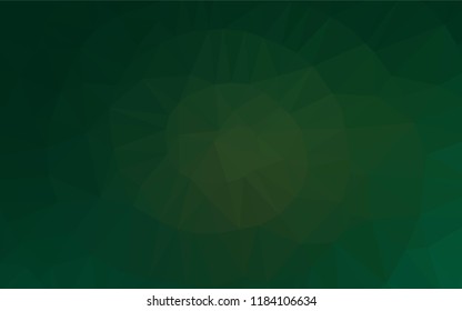 Light Green vector hexagon mosaic texture. Shining illustration, which consist of triangles. The elegant pattern can be used as part of a brand book.