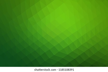 Light Green vector hexagon mosaic cover. A sample with polygonal shapes. The textured pattern can be used for background.
