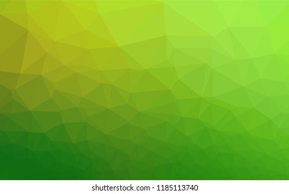 Light Green vector hexagon mosaic template. Shining illustration, which consist of triangles. The completely new template can be used for your brand book.