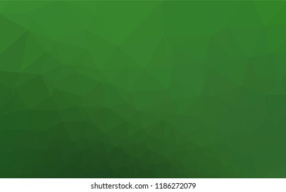 Light Green vector hexagon mosaic texture. Brand new colored illustration in blurry style with gradient. Triangular pattern for your business design.