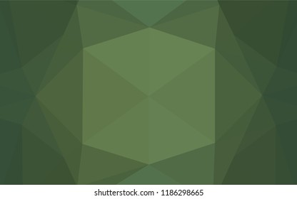 Light Green vector hexagon mosaic texture. Geometric illustration in Origami style with gradient.  A completely new design for your business.
