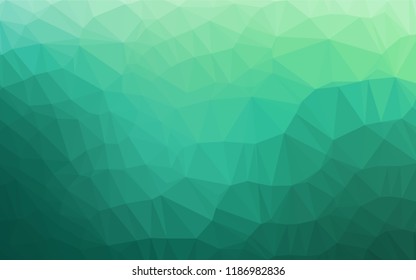 Light Green vector hexagon mosaic template. An elegant bright illustration with gradient. A completely new template for your business design.