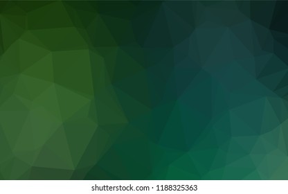 Light Green vector hexagon mosaic template. Shining colored illustration in a Brand new style. The template can be used as a background for cell phones.