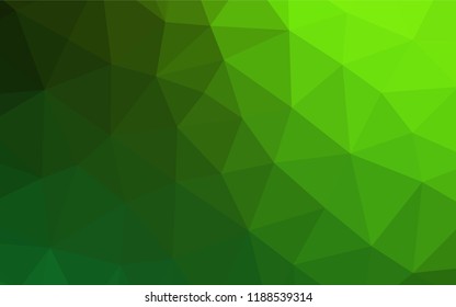 Light Green vector hexagon mosaic template. A sample with polygonal shapes. The completely new template can be used for your brand book.