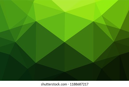 Light Green vector hexagon mosaic cover. Brand new colored illustration in blurry style with gradient. The template can be used as a background for cell phones.