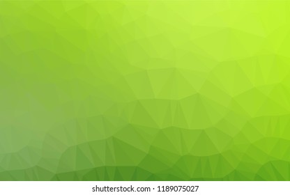 Light Green vector hexagon mosaic template. Glitter abstract illustration with an elegant design. The best triangular design for your business.