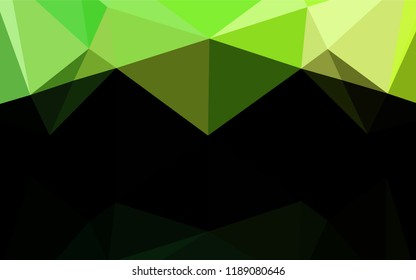 Light Green vector hexagon mosaic template. A completely new color illustration in a vague style. A completely new design for your business.