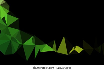 Light Green vector hexagon mosaic template. Creative illustration in halftone style with gradient. A completely new template for your business design.