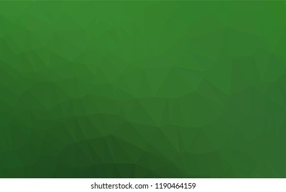 Light Green vector hexagon mosaic cover. Shining illustration, which consist of triangles. Brand new style for your business design.