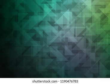 Light Green vector hexagon mosaic template. Glitter abstract illustration with an elegant design. The textured pattern can be used for background.