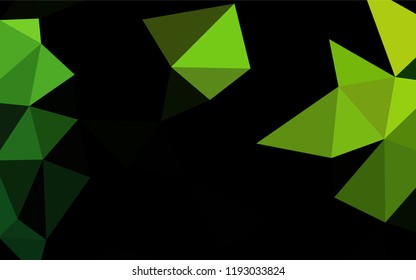 Light Green vector hexagon mosaic cover. Glitter abstract illustration with an elegant design. The template can be used as a background for cell phones.