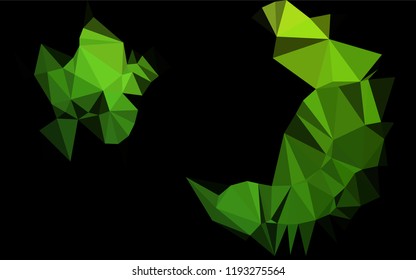 Light Green vector hexagon mosaic texture. Creative illustration in halftone style with gradient. A new texture for your design.