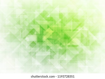 Light Green vector hexagon mosaic triangle mosaic. Modern geometrical abstract illustration with gradient. The elegant pattern can be used as part of a brand book.