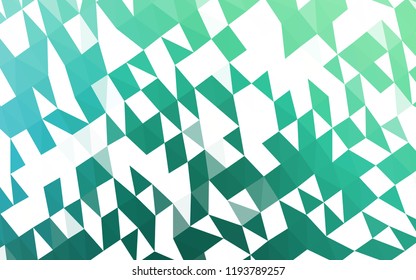 Light Green vector hexagon mosaic template. Colorful abstract illustration with gradient. A completely new template for your business design.