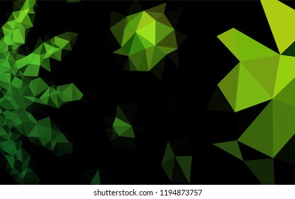 Light Green vector hexagon mosaic texture. Colorful illustration in abstract style with gradient. A completely new design for your business.