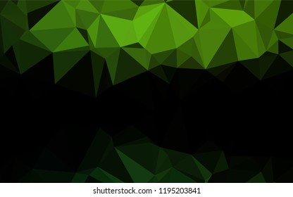 Light Green vector hexagon mosaic cover. Colorful illustration in abstract style with gradient. The polygonal design can be used for your web site.