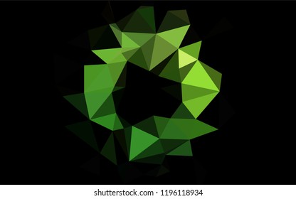 Light Green vector hexagon mosaic template. Creative geometric illustration in Origami style with gradient. Brand new style for your business design.