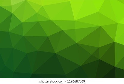 Light Green vector hexagon mosaic template. Modern geometrical abstract illustration with gradient. A completely new template for your business design.