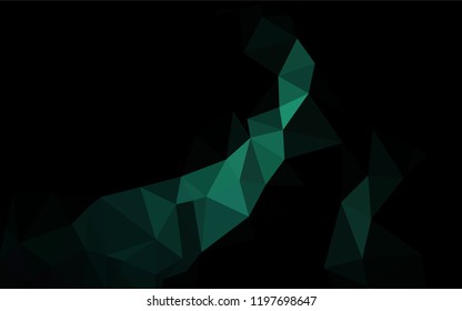 Light Green vector hexagon mosaic template. Modern geometrical abstract illustration with gradient. The completely new template can be used for your brand book.