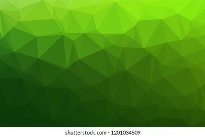 Light Green vector hexagon mosaic texture. Modern geometrical abstract illustration with gradient. The elegant pattern can be used as part of a brand book.