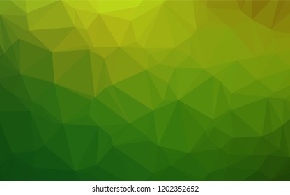 Light Green vector hexagon mosaic template. Colorful illustration in abstract style with gradient. Brand new design for your business.