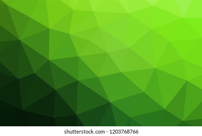 Light Green vector hexagon mosaic cover. Colorful abstract illustration with gradient. A completely new template for your business design.